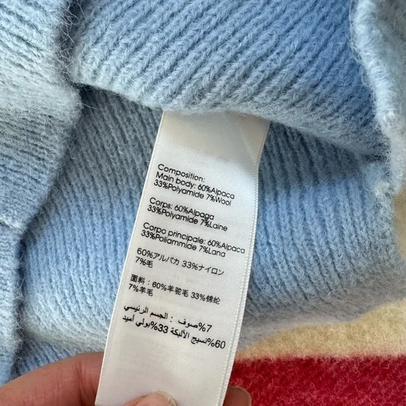 Phillip Lim Alpaca blend blue pointelle knit sweater xs-s - Picture 14 of 14